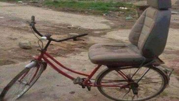 Bicycle Comfortable Driving Seat Funny Indian Funny Picture