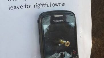 Blackberry Cell Phone Found