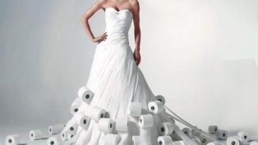 Girl In Toilet Paper Dress Funny Picture