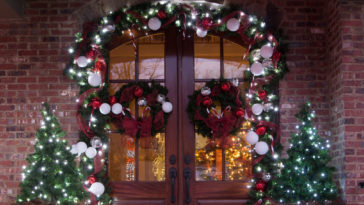 Ideas for Outdoor Christmas Decorating on Around the Front Door