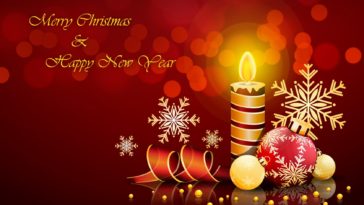 Best Merry Christmas And Happy New Year Candles Wallpaper