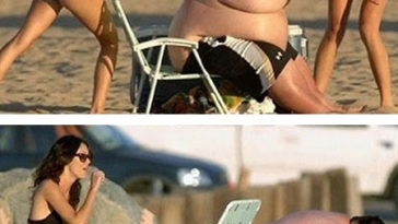 Funny Beach Picture- Fat Guy On A Beach Fail