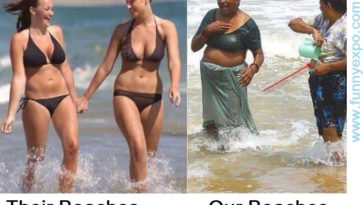 Funny Difference Between Foreign Beaches And Indian Beaches Picture